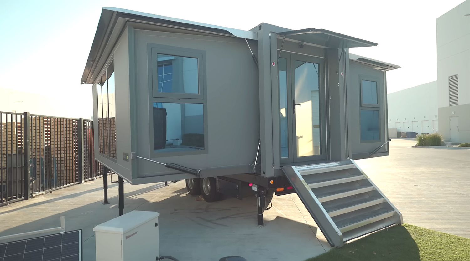 This Foldable Tiny House Expands to 20 Feet Wide